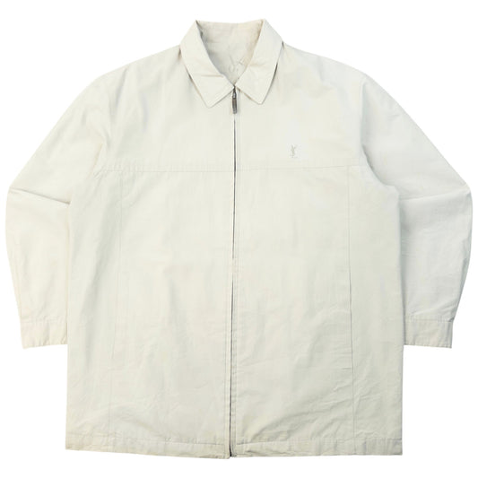 Vintage 90S YSL Yves Saint Laurent Harrington Jacket Size S | Small, Cream