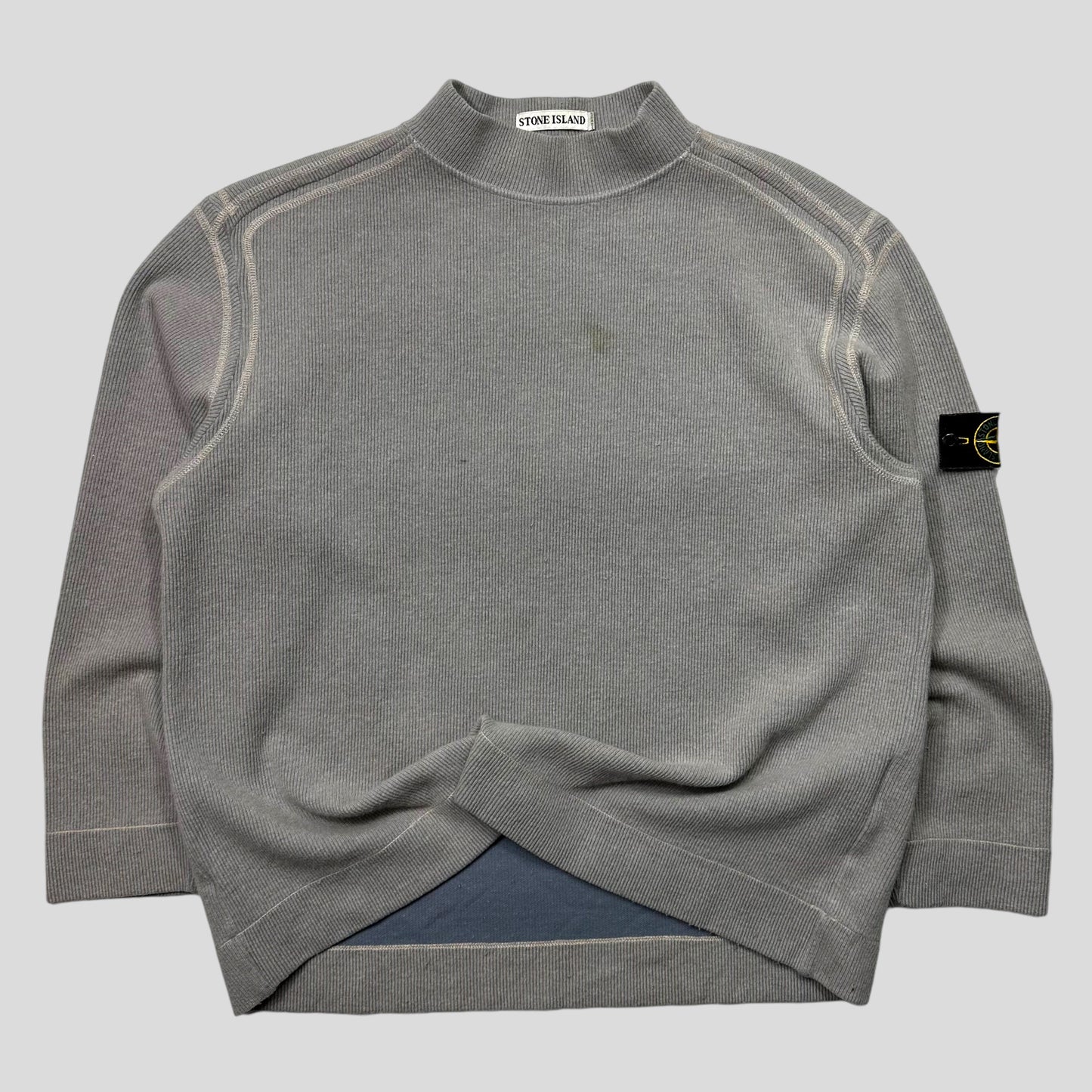 Stone Island 1999 Ribbed Cotton Crewneck - L/XL