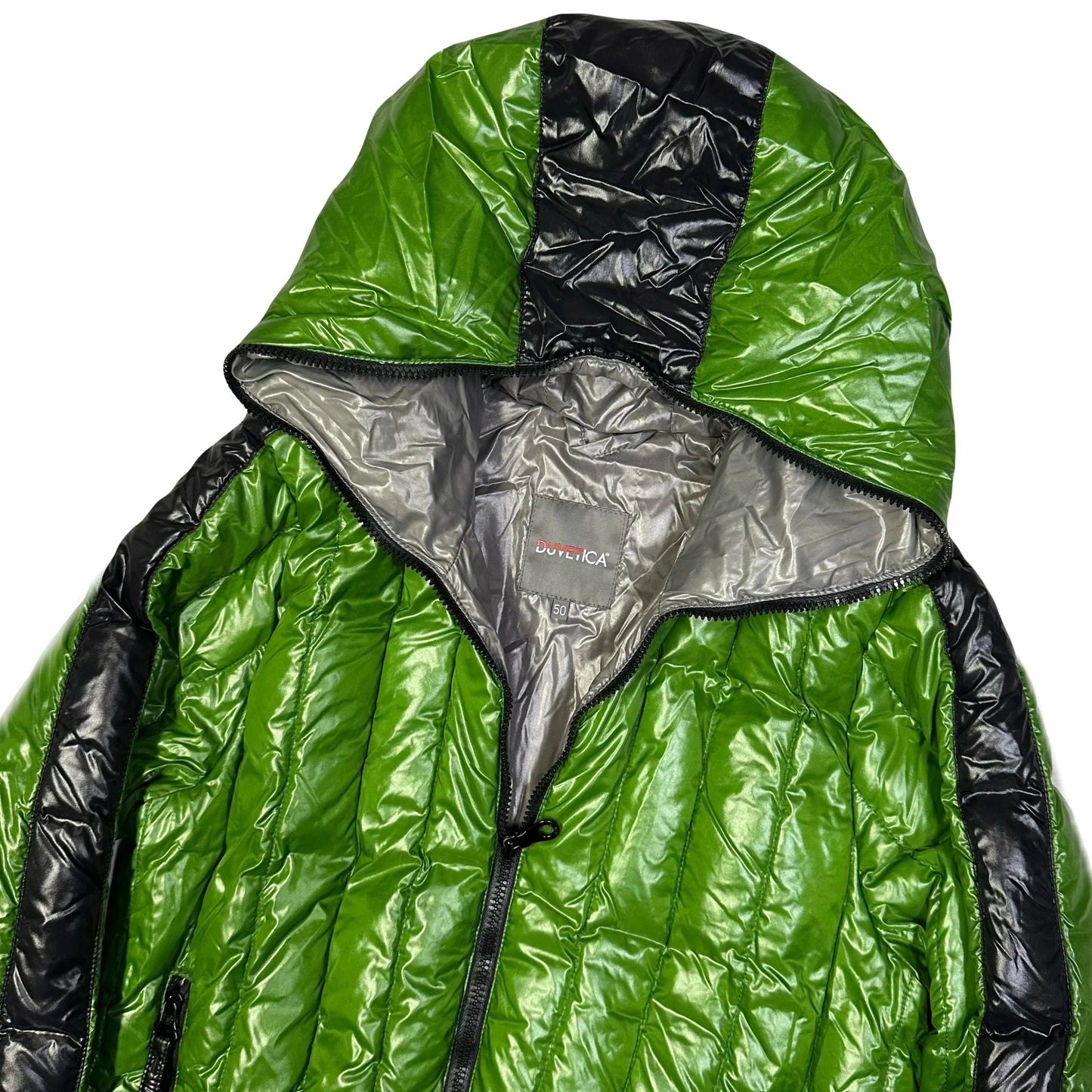 Duvetica Puffer Jacket In Green & Black ( L )