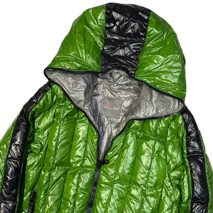 Duvetica Puffer Jacket In Green & Black ( L )