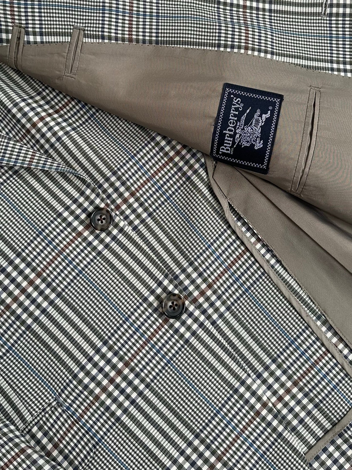Burberry 1990s Check Single Breasted Blazer - S