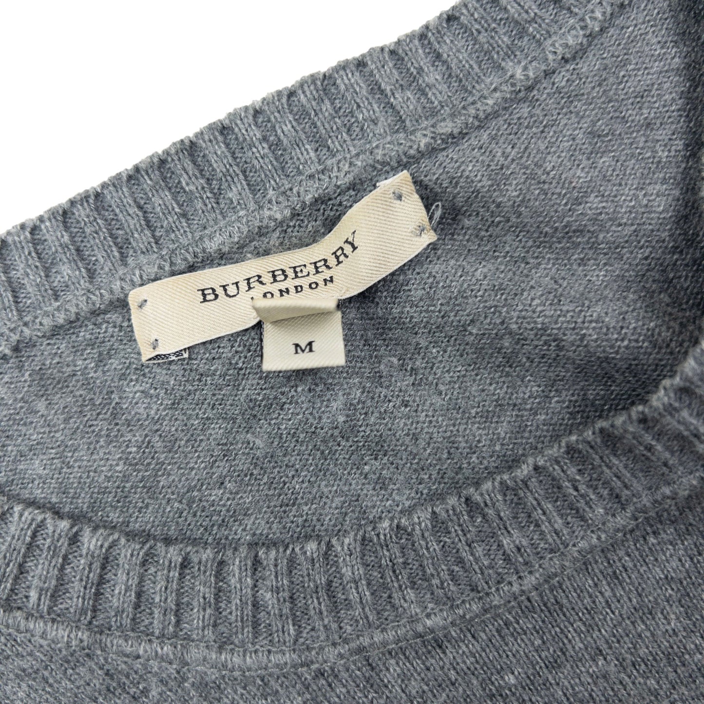 Vintage 2000s Burberry Lightweight Jumper Womens Size M | Medium, Grey