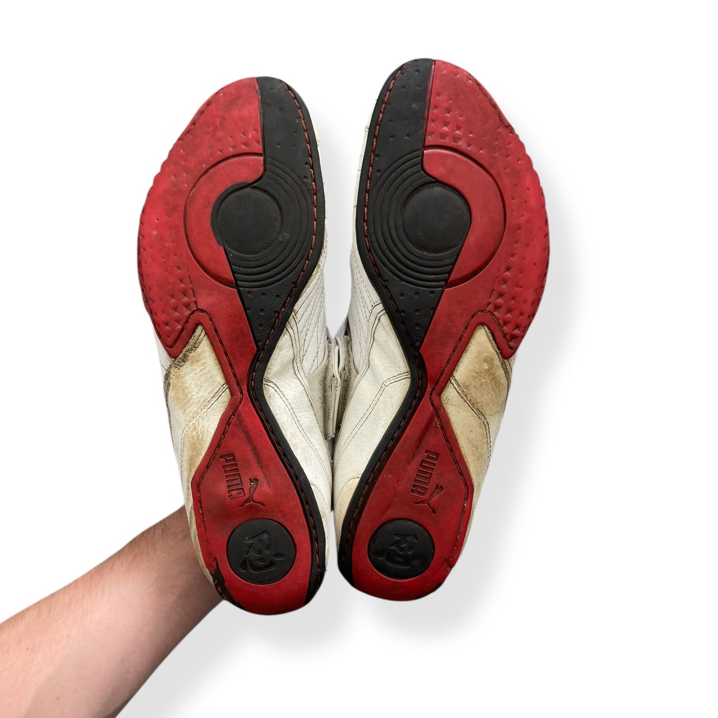 2005 Puma Uke Leather White/Silver (UK10) | Default Title, Multicoloured