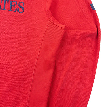 Vintage 2000s Polo Ralph Lauren USA Zip Up Sweatshirt Size M | Medium, Red
