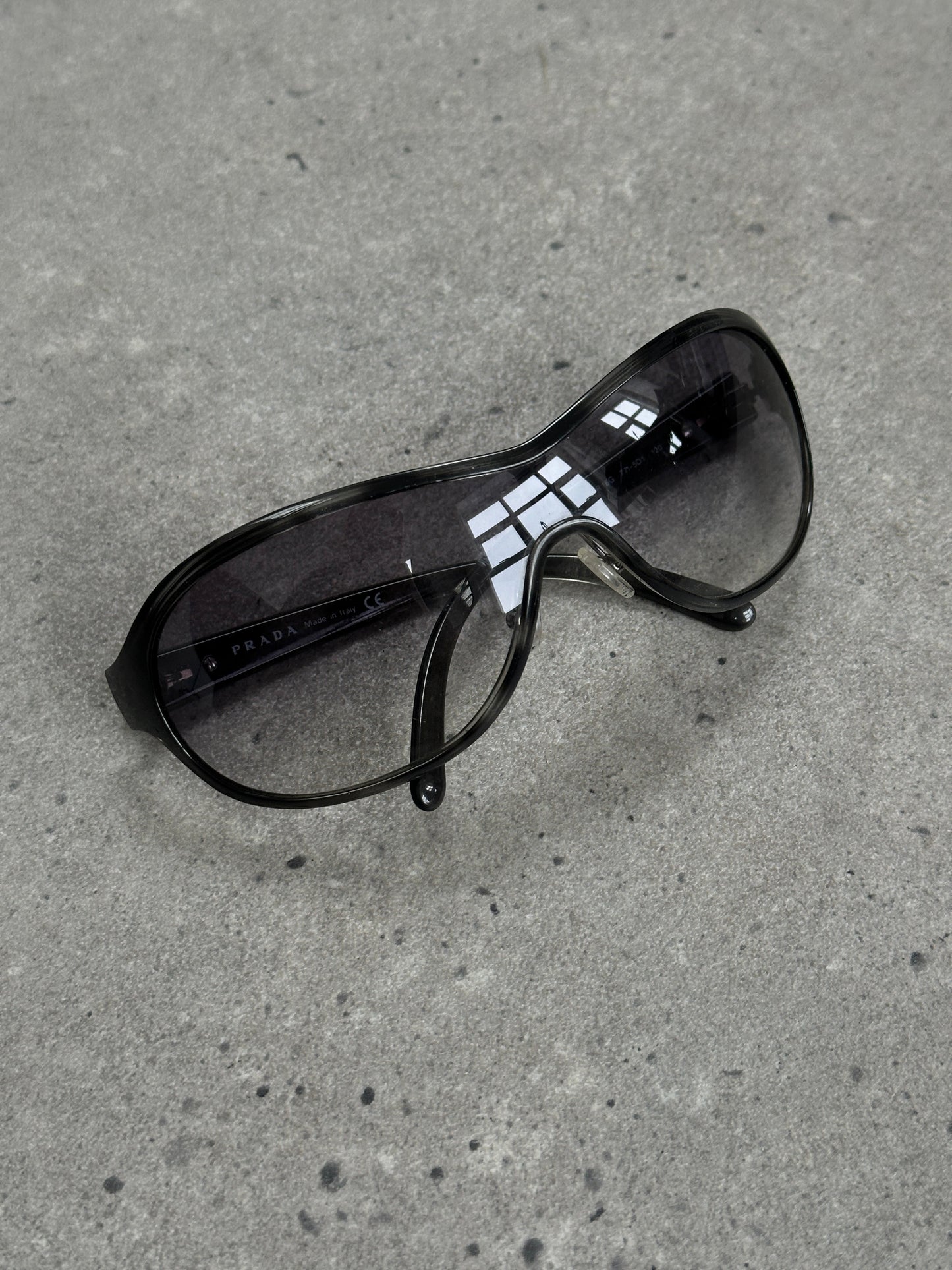 Prada 2000s Wraparound Shield Sunglasses
