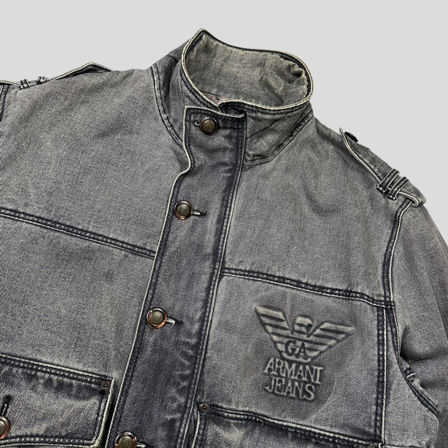 Armani Jeans 1991 Blanket Lined Heavy Cotton Work Jacket - L/XL | Default Title, Gold