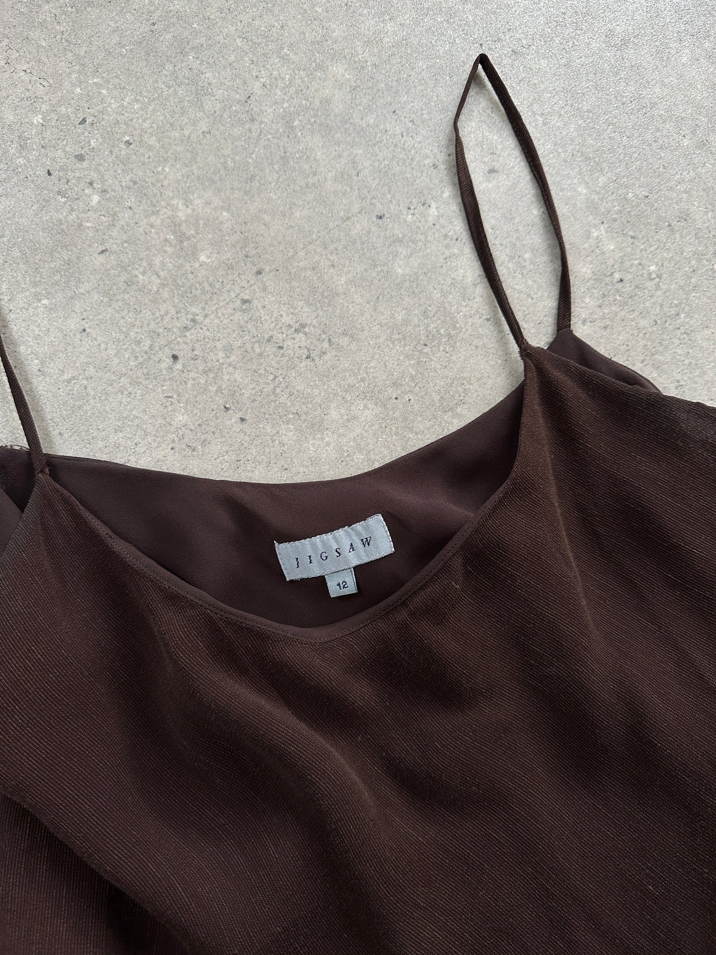 Jigsaw 1990s Linen Maxi Slip Dress - S/M