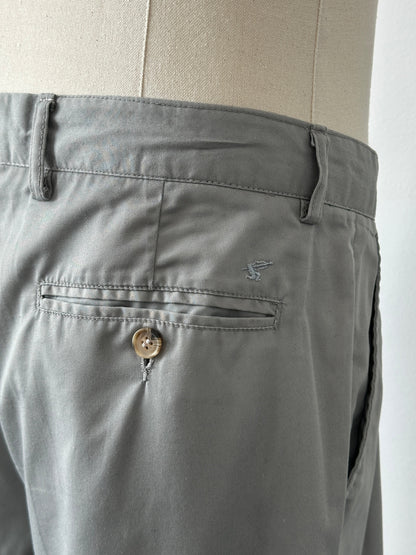 Vintage 1990s Cotton Straight Leg Pleated Trousers - W36