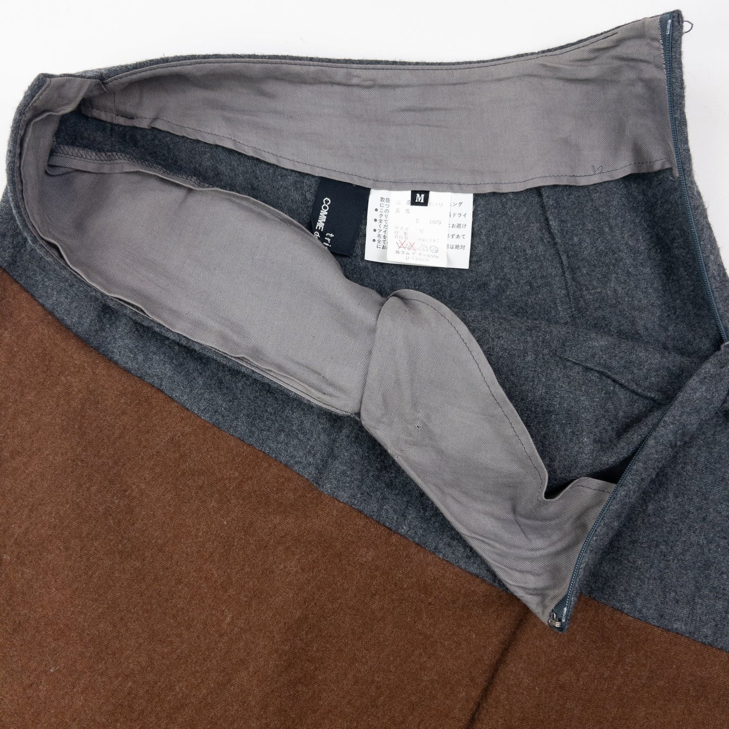 Vintage 1997 Comme Des Garçons Tricot Asymmetric Wool Skirt Womens Size W28