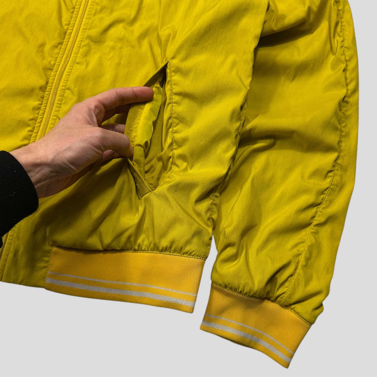 Prada Sport 2011 Acid Yellow Red Tab Nylon Striped Track Jacket - IT48 (M) | Default Title, Acid Yellow