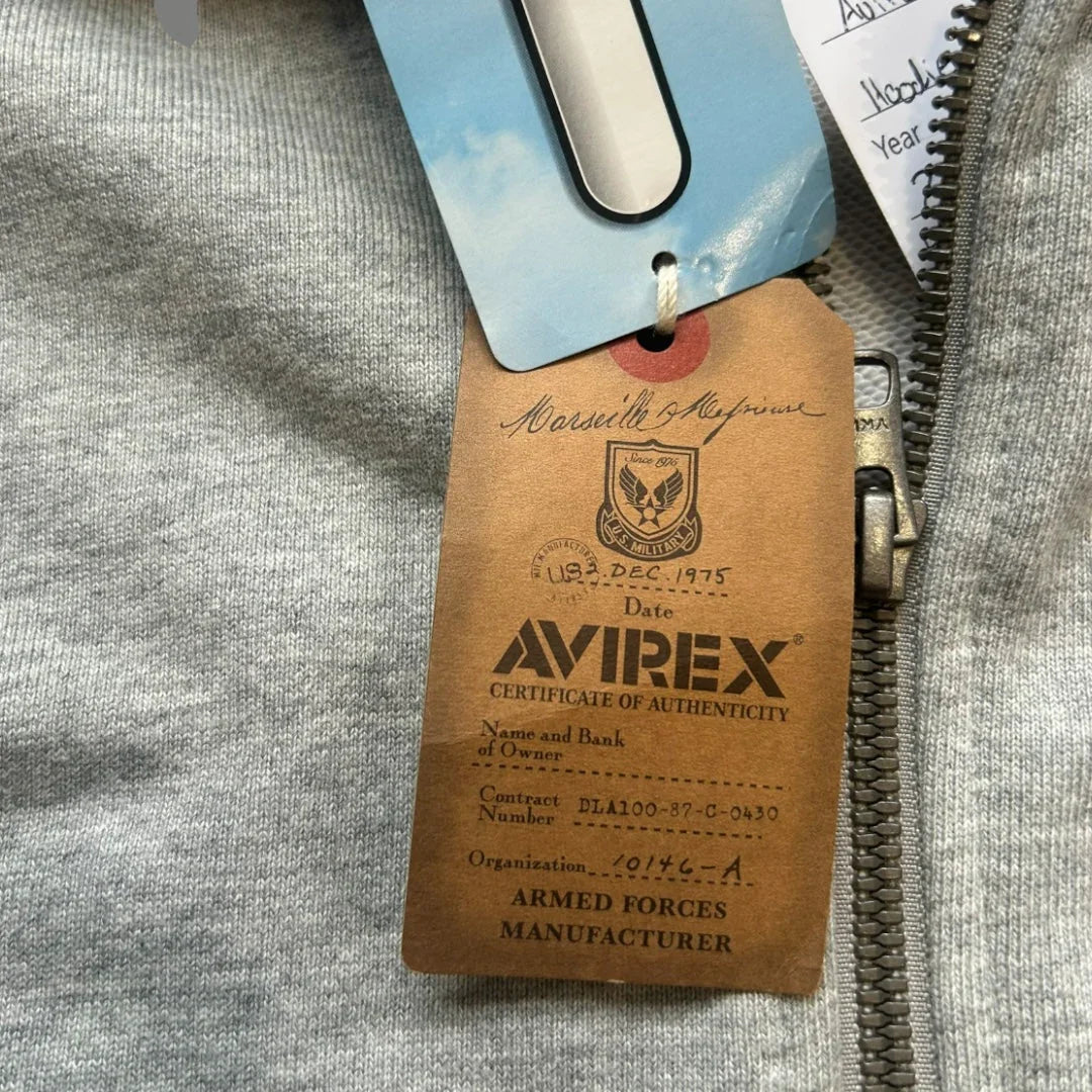 Avirex Deadstock Zip Up Hoodie L/XL