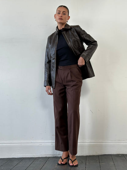 Italian Vintage Pure Brushed Wool  Trousers - W32