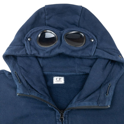 CP Company Goggle Hood Zip Up Hoodie Size XL | XL, Navy