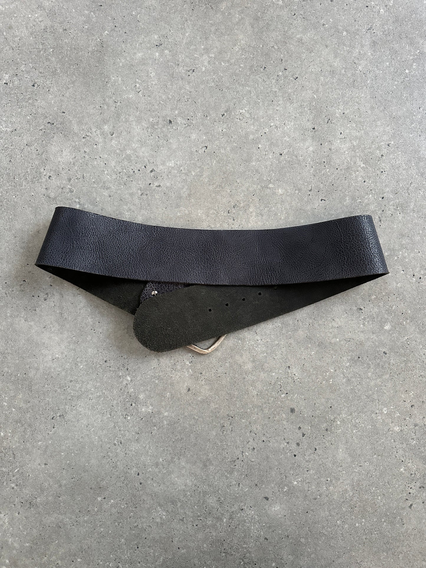 Italian Vintage 1990s Chunky Leather Belt - W33-37