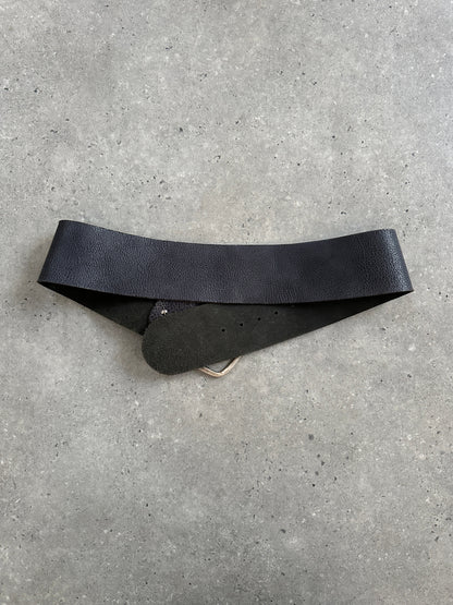 Italian Vintage 1990s Chunky Leather Belt - W33-37