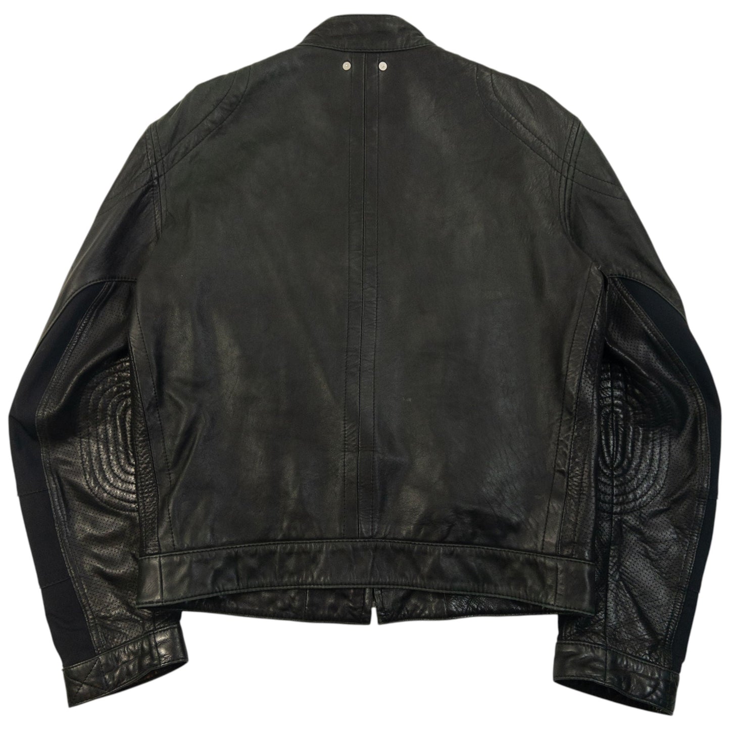 Vintage 90s Hugo Boss Zip Up Leather Jacket Size S | Small, Black