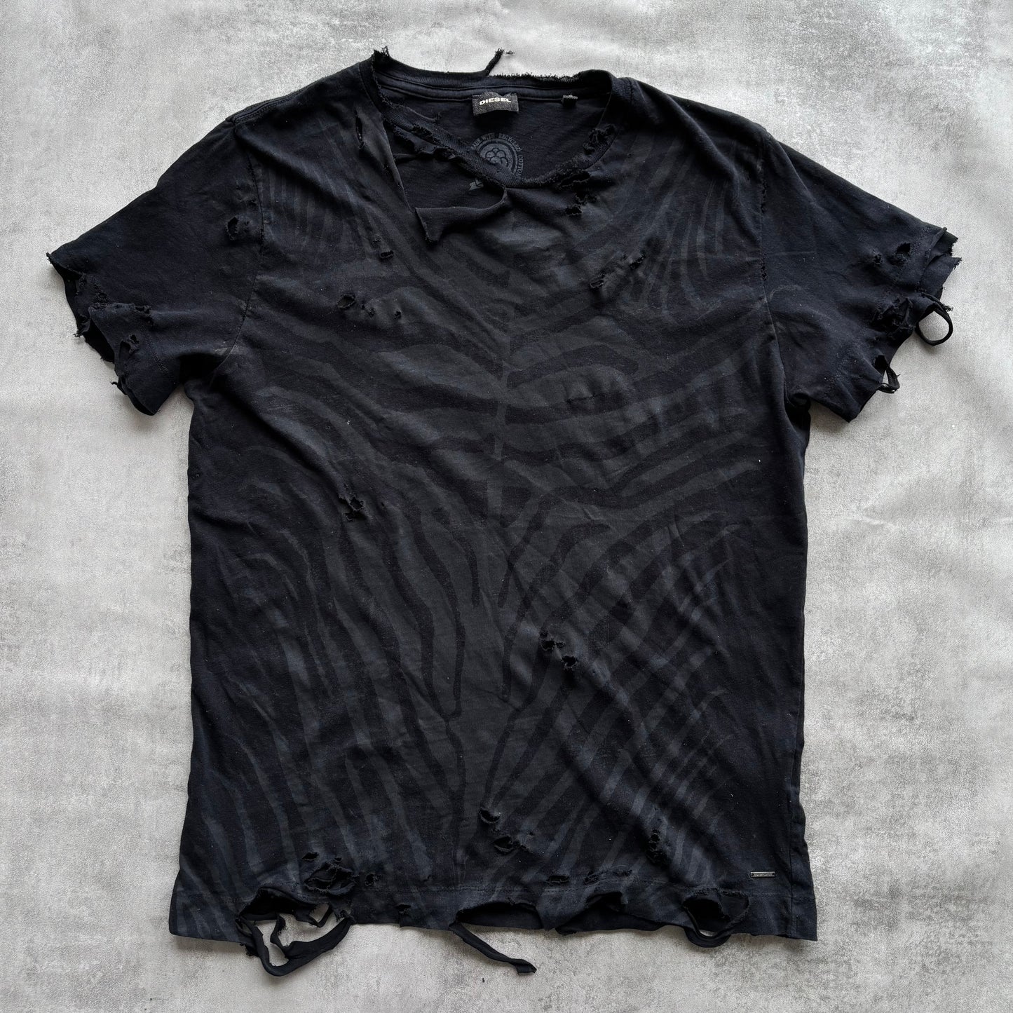 DIESEL DISTRESSED TOP | O/S, Red