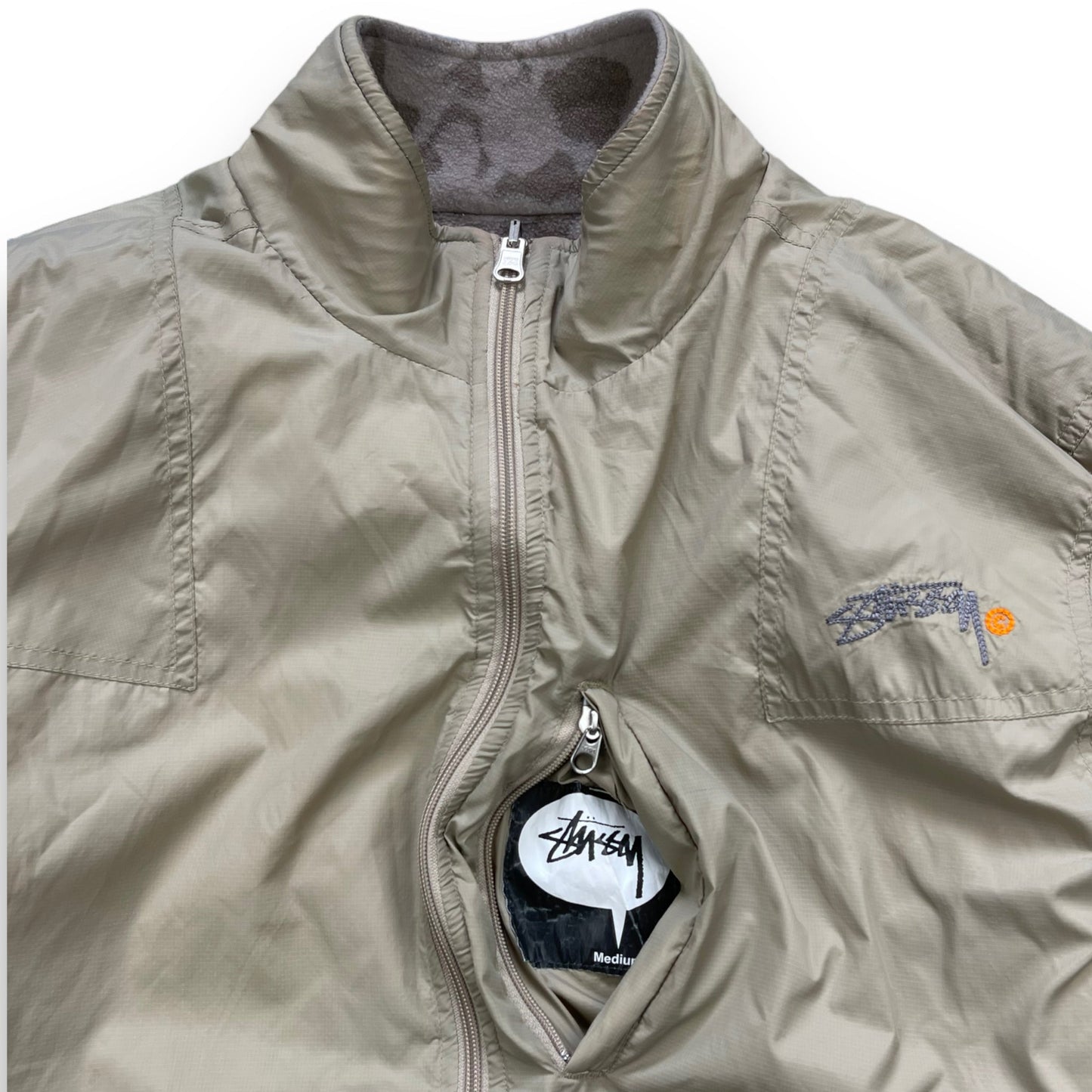 90's Stussy Reversible Camo Fleece Jacket (M) | Default Title, Camo