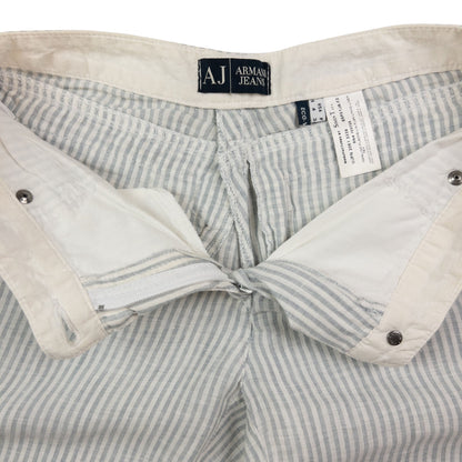 Vintage Armani Jeans Striped Linen Trousers Size W27