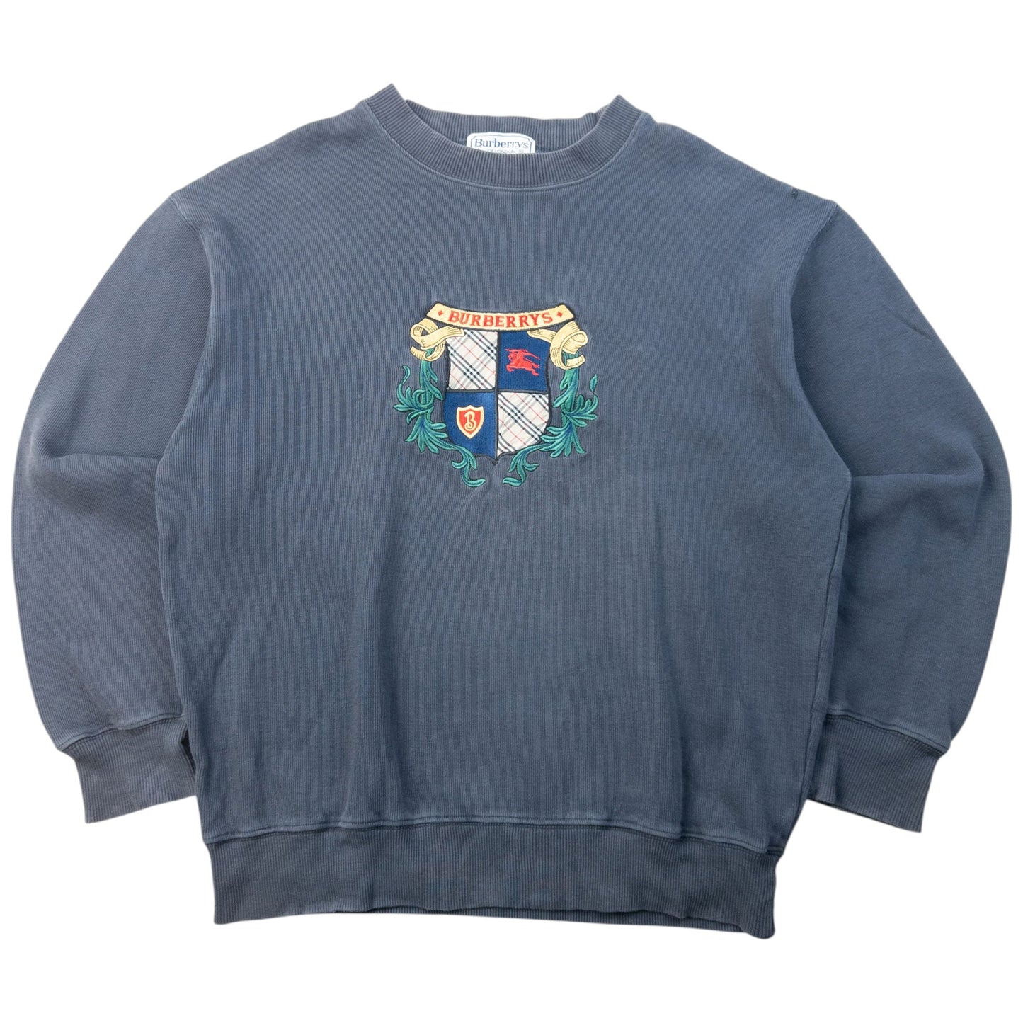 Vintage 90s Burberry Embroidered Sweatshirt Size XS | XS, Grey