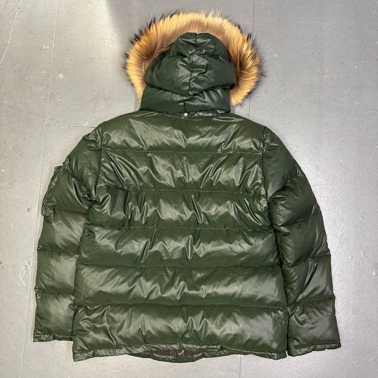 Duvetica Fur Hood Puffer Jacket In Green ( M )