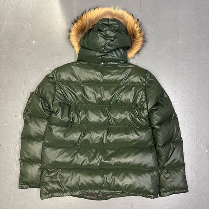 Duvetica Fur Hood Puffer Jacket In Green ( M )