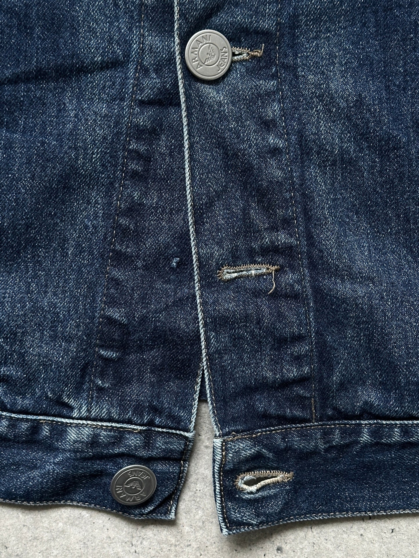 Armani Jeans 1900s Mid Wash Denim Jacket - L