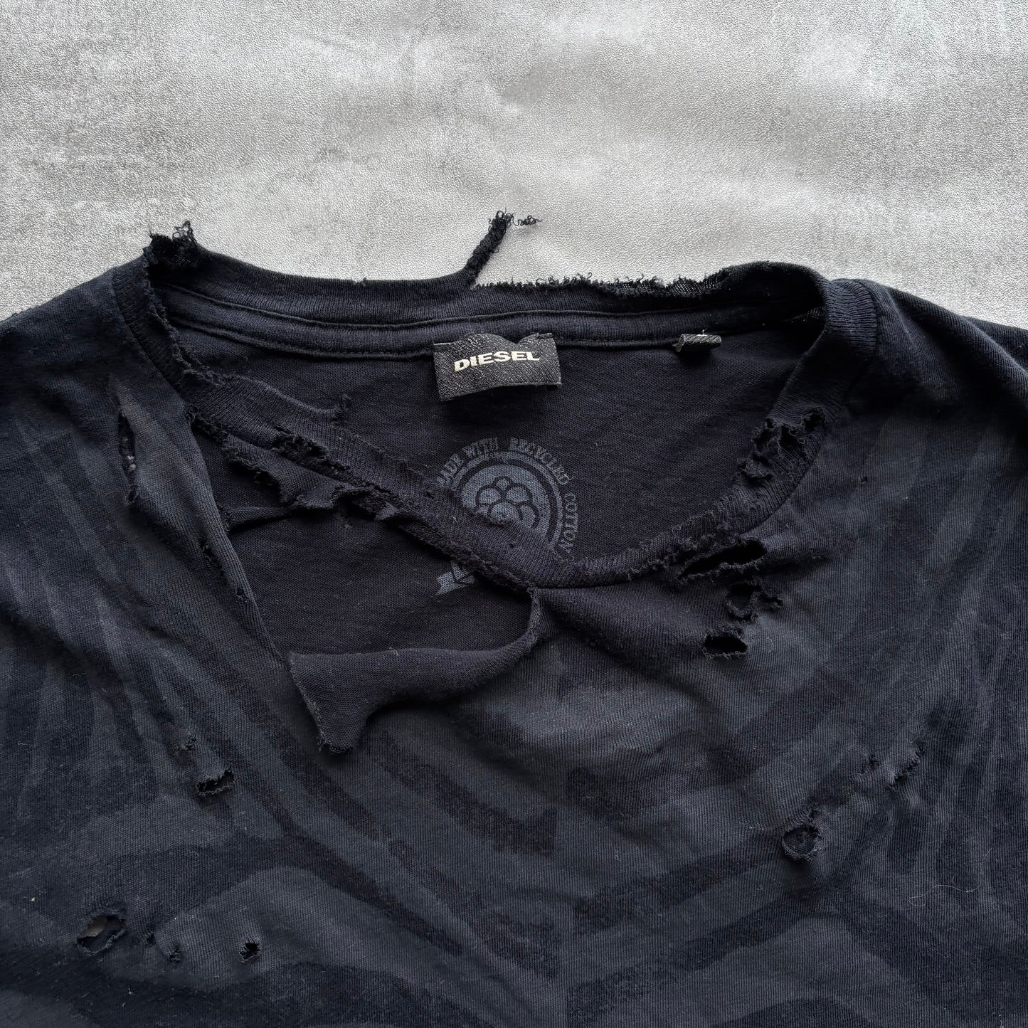 DIESEL DISTRESSED TOP | O/S, Red