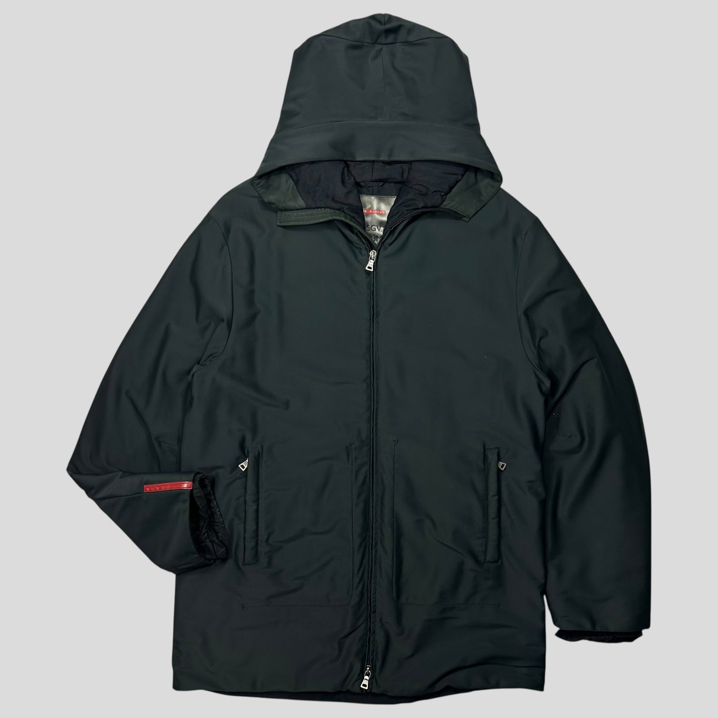 Prada Sport AW00 Beekeeper Hood Soft Touch Nylon Parka Jacket - IT52