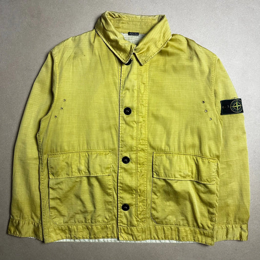 S/S 1994 Lemon Yellow Reversible Spiderweb Silk Light Jacket
