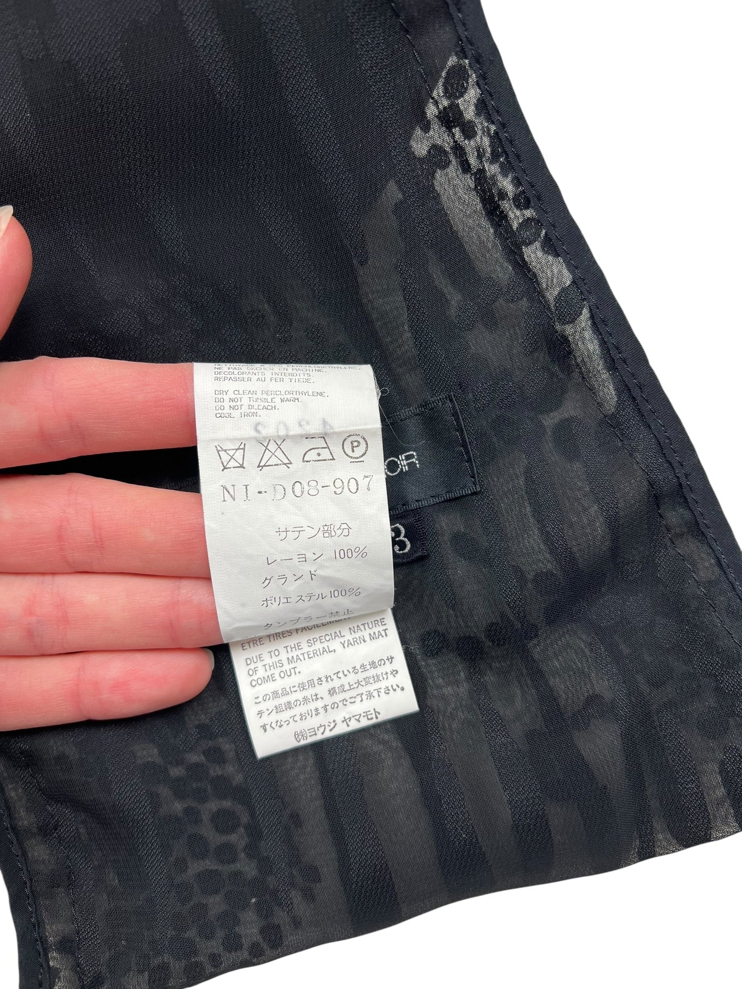 Yohji Yamamoto AW 1997 sheer dress