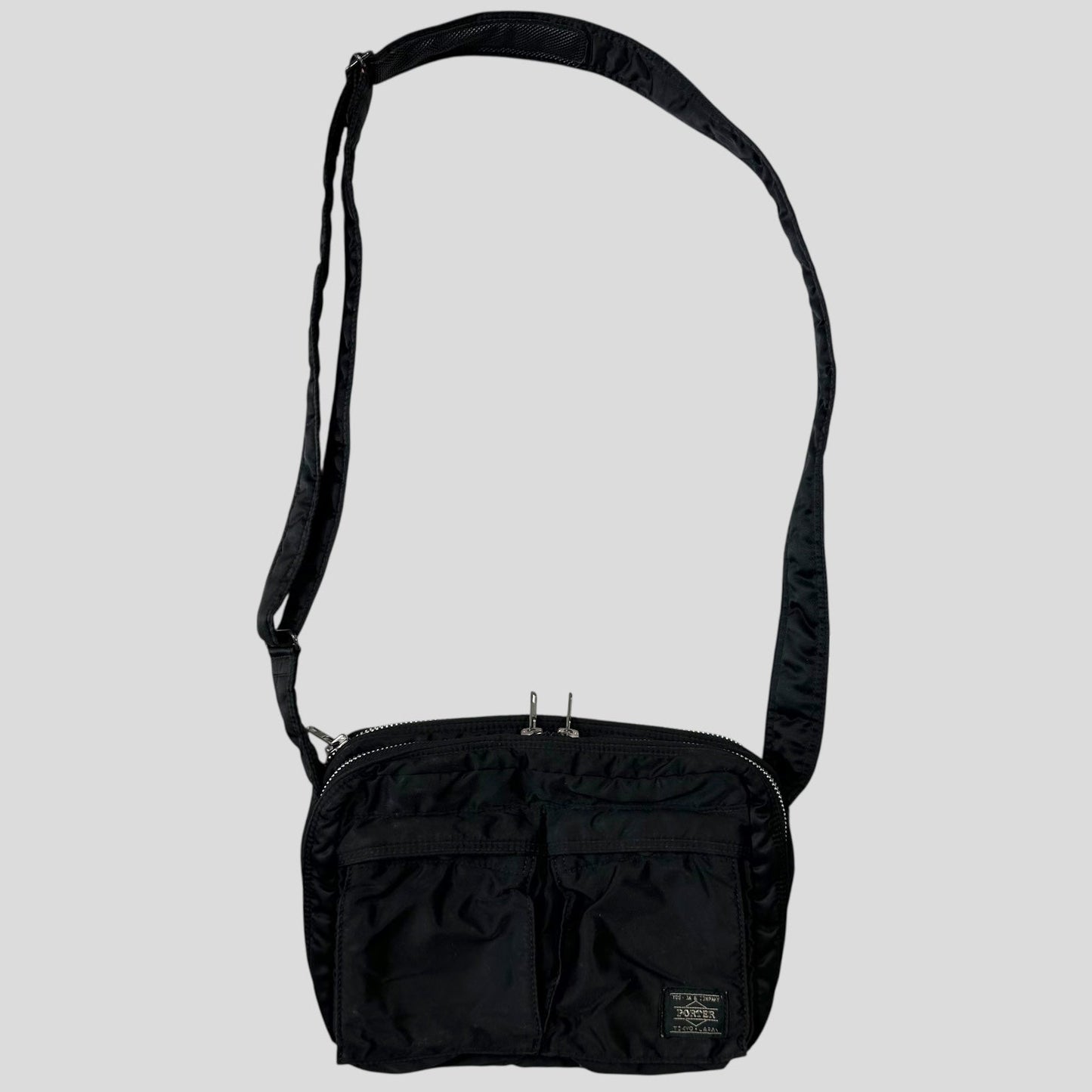 Porter 00’s Black Nylon Tanker Multipocket Crossbody Bag