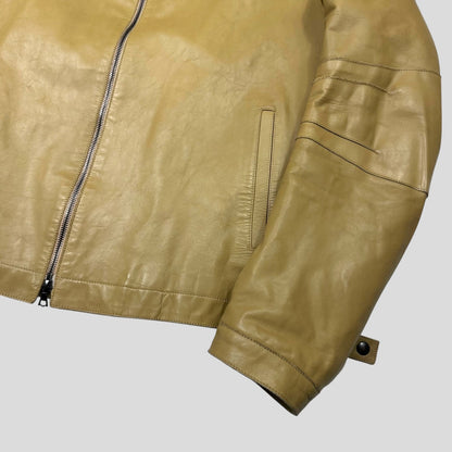 Neil Barrett AW00 Caramel Leather Moto Slingbag Jacket - L