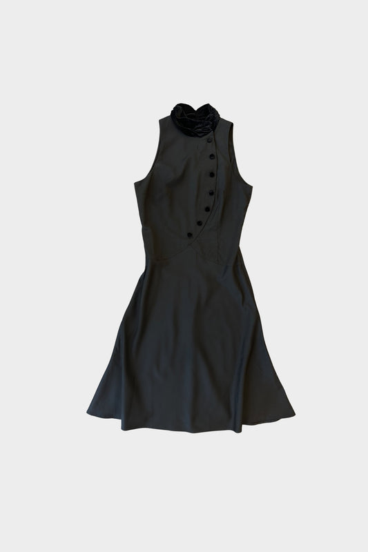 Emporio Armani Chinoiserie Party Black Dress LBD