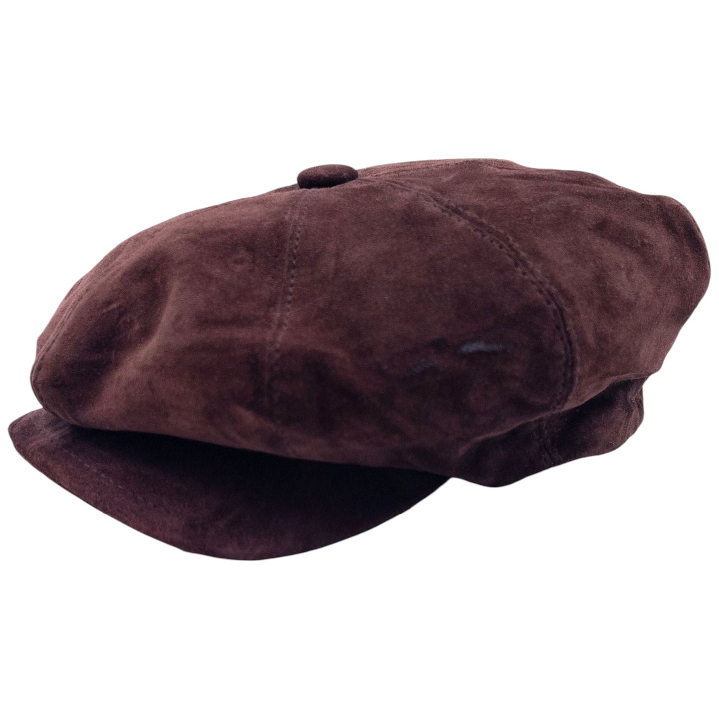 Vintage Burberry Suede Flat Cap Hat Size M