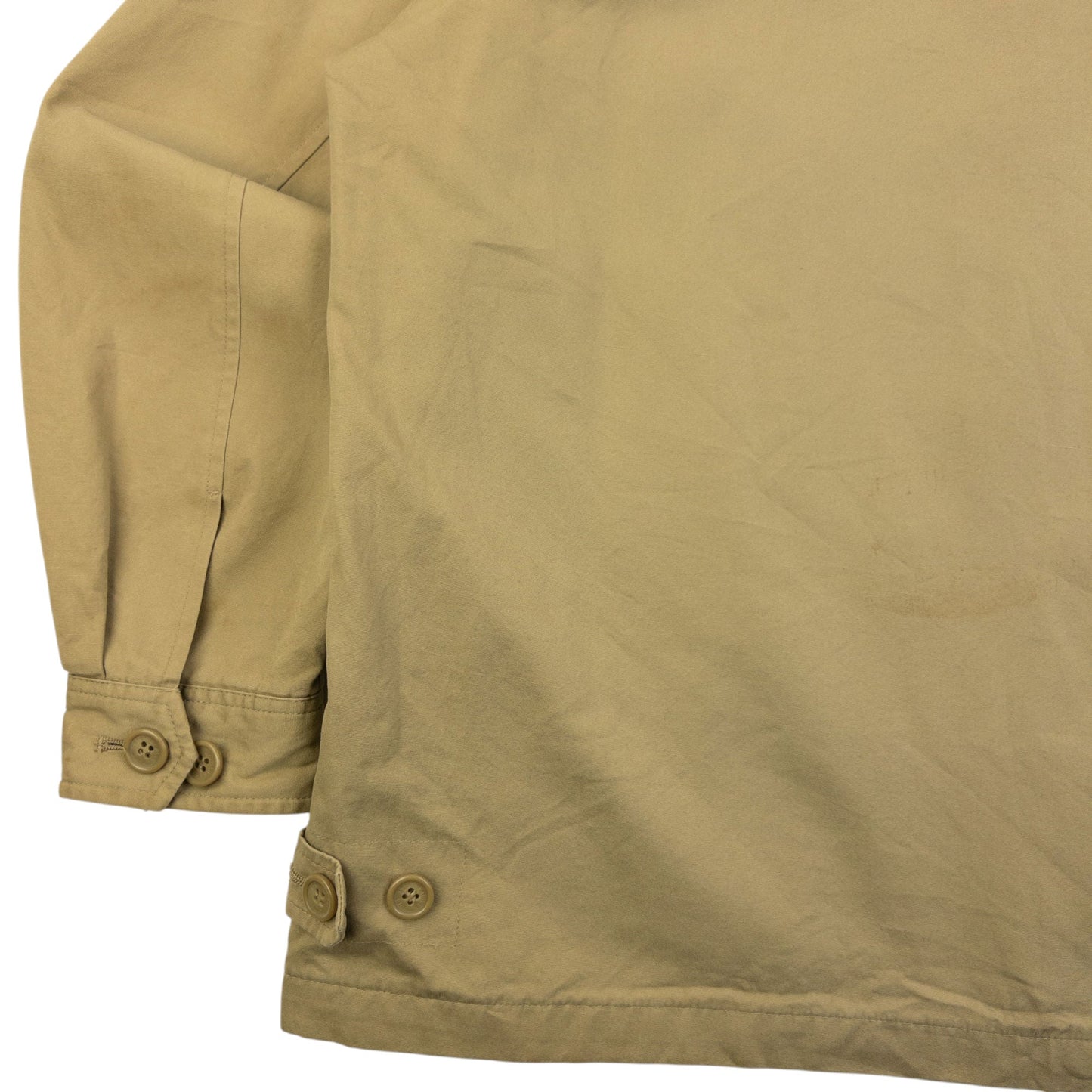 Vintage 90s YSL Yves Saint Laurent Harrington Jacket Size M | Medium, Beige