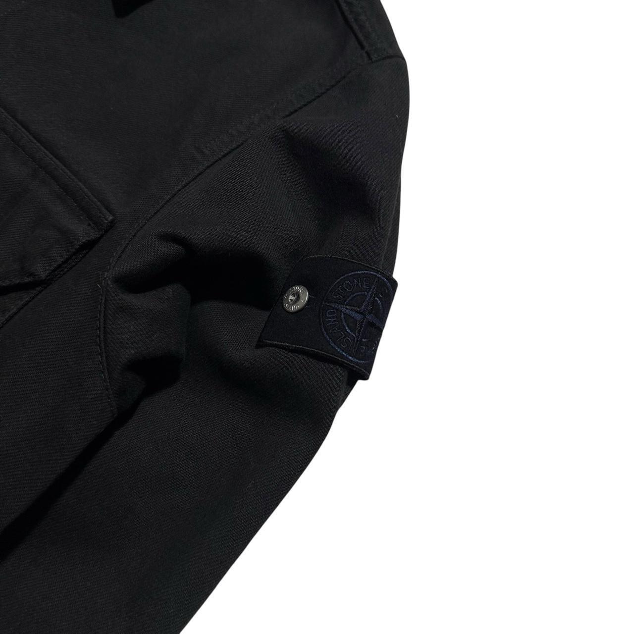 Stone Island Denim Research Overshirt | Small, Black