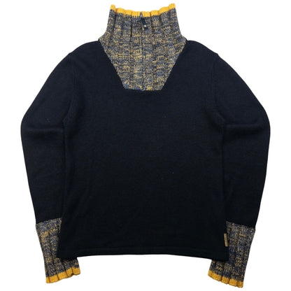 Vintage Armani Jeans Q Zip Knit Jumper Womens Size M