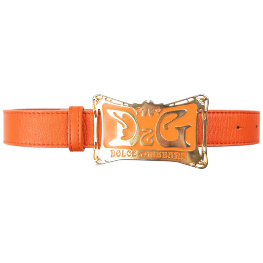 Vintage 2000s Dolce & Gabbana Leather Belt Size L | O/S, Gold