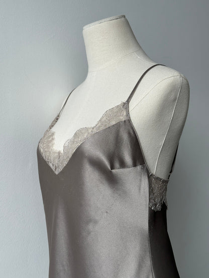 Victoria's Secret 2000s Satin Lace Mini Slip Dress - S
