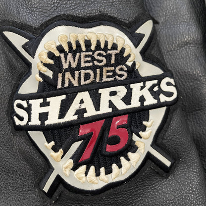 Avirex West Indies Sharks Leather Varsity Jacket - L