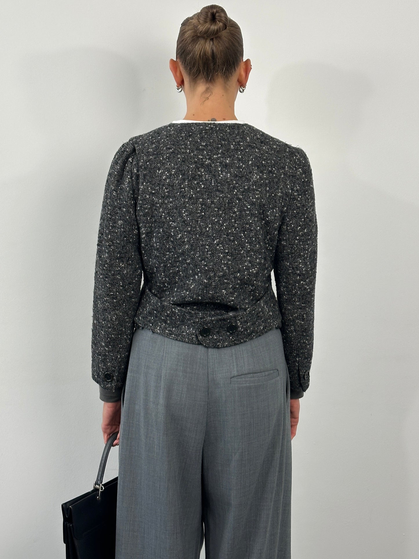 Italian Vintage 1990s Pure Wool Tailored Jacket - S/M