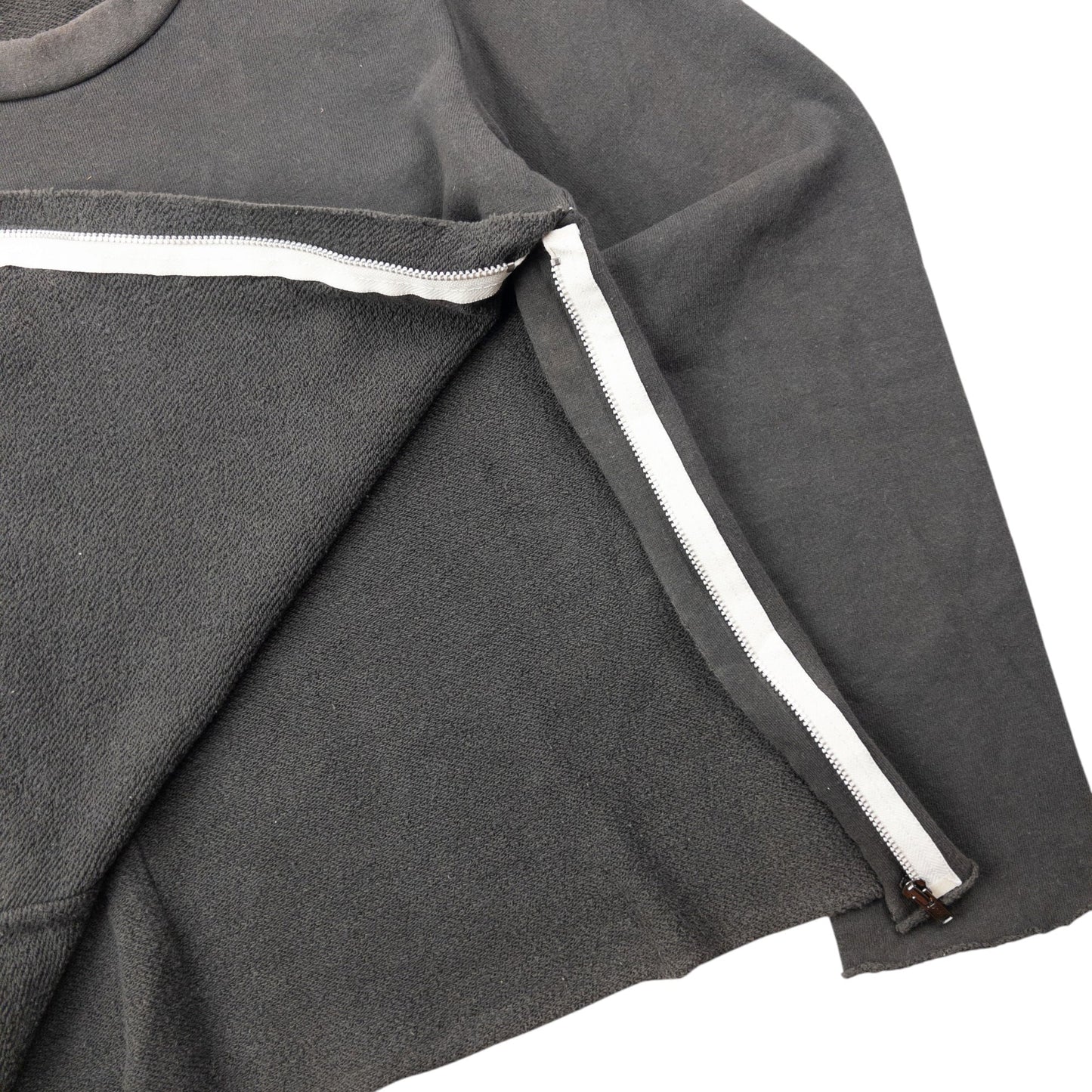 Vintage 90s Comme Des Garçons Side Zip Sweatshirt Womens Size S | Small, Grey