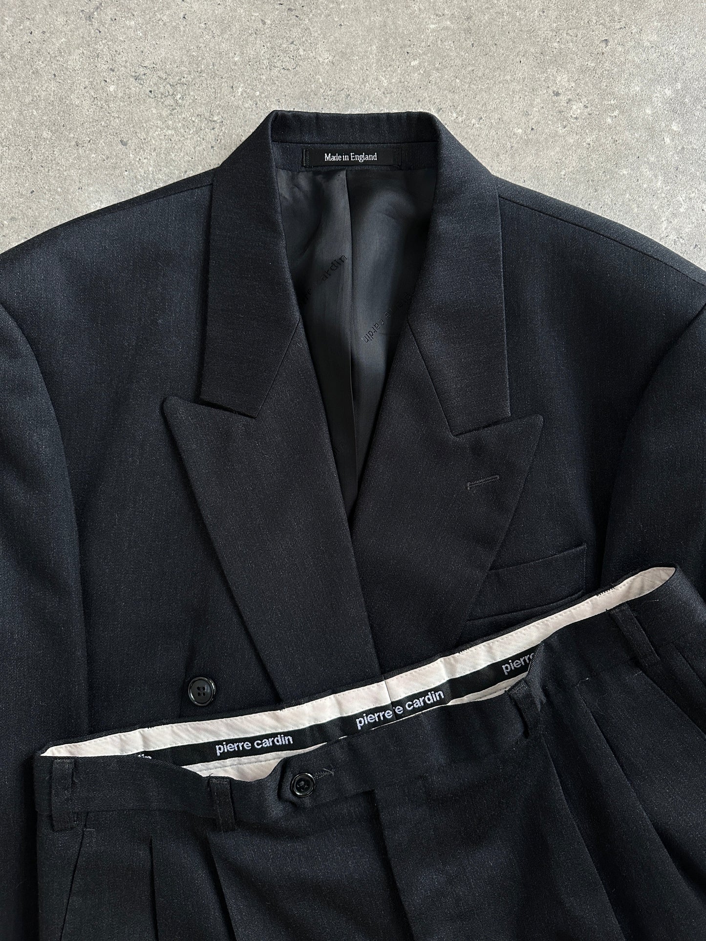 Pierre Cardin 1990s Pure Wool Double Breasted Suit - 42S/W32