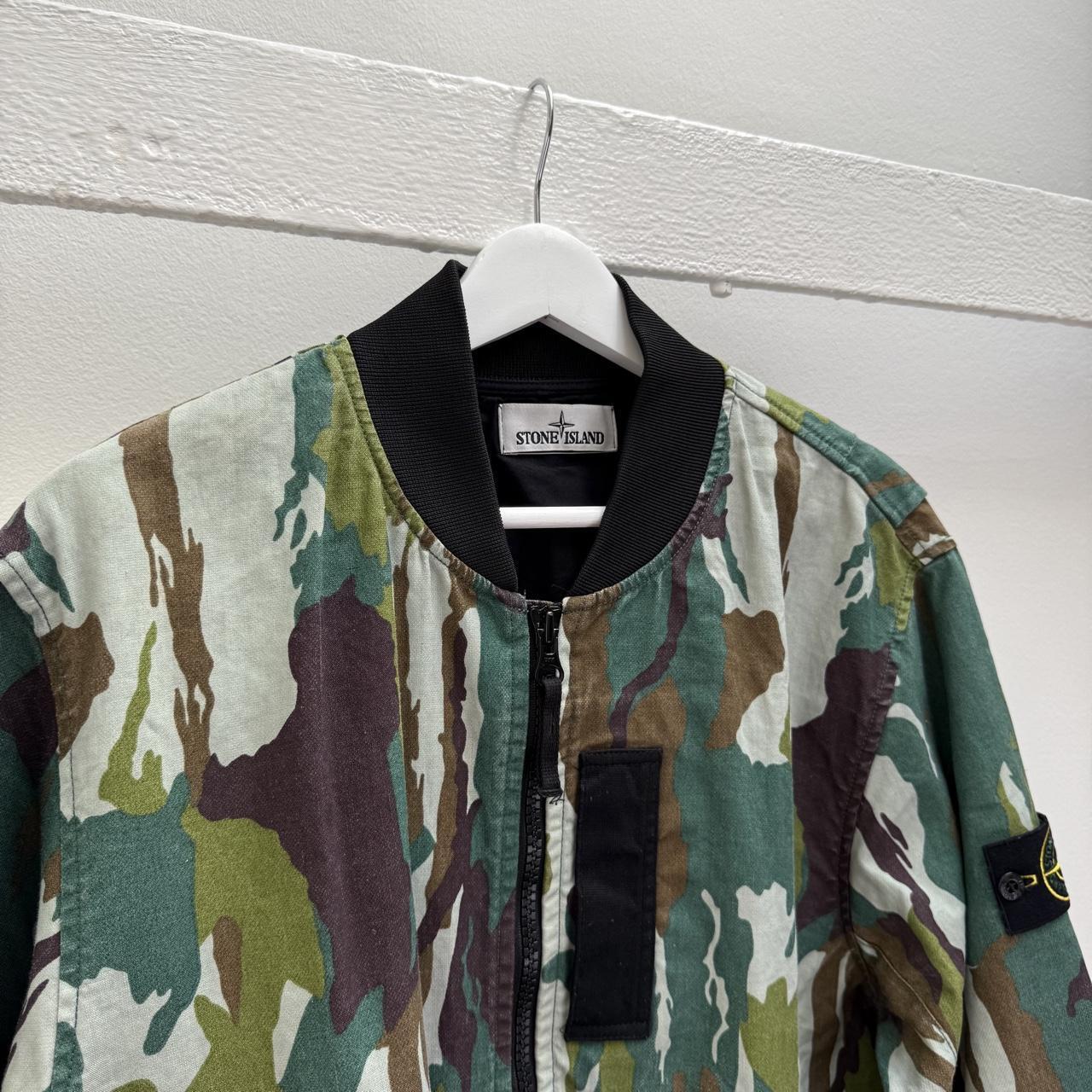 Stone Island Flowing Camo Bomber Jacket (L) | Large, Camo