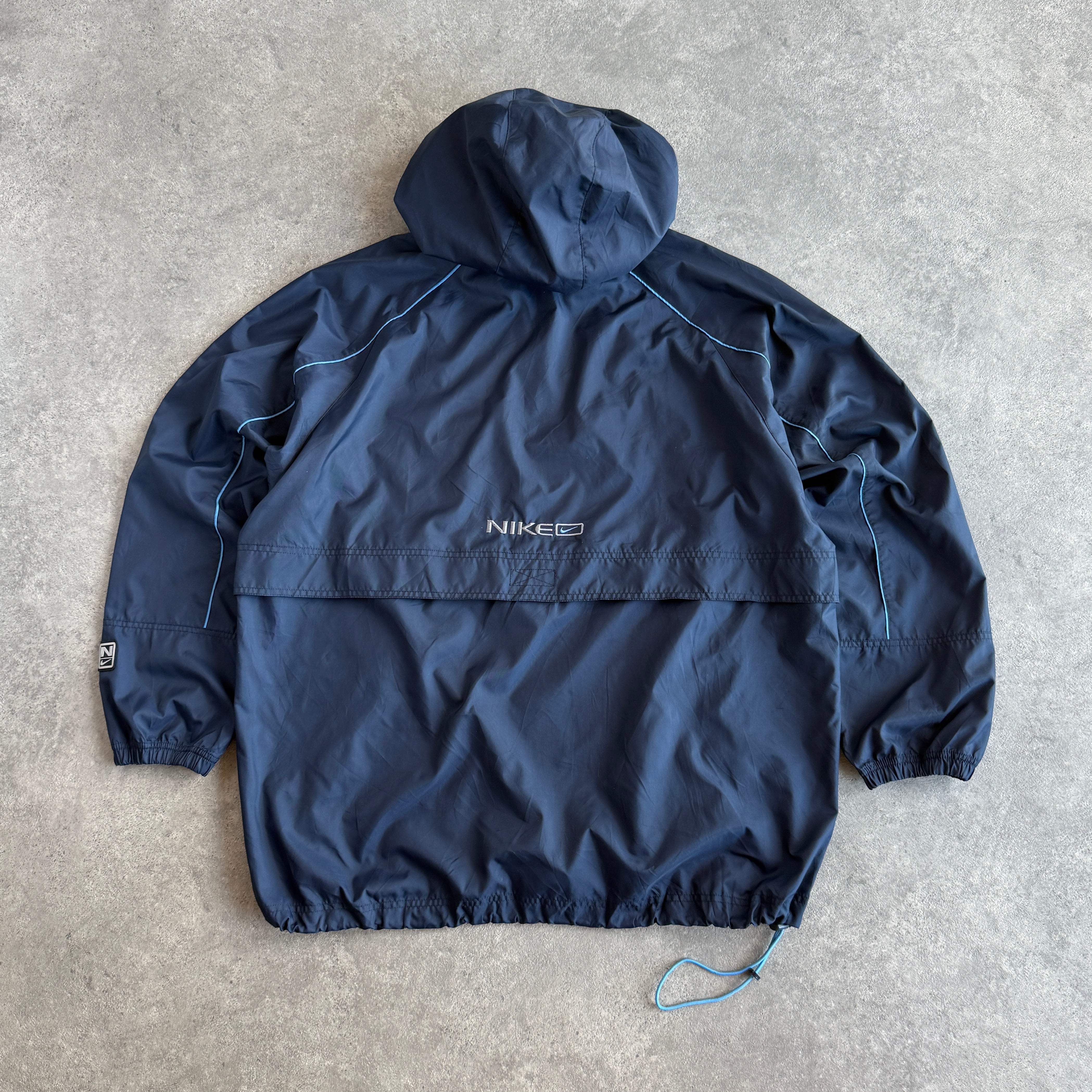 ジャケット・アウター 90s Nike acg packable shell jacket Vintage Nike ACG Zip-Up Storm Clad Jacket Hood Packable Green Blue