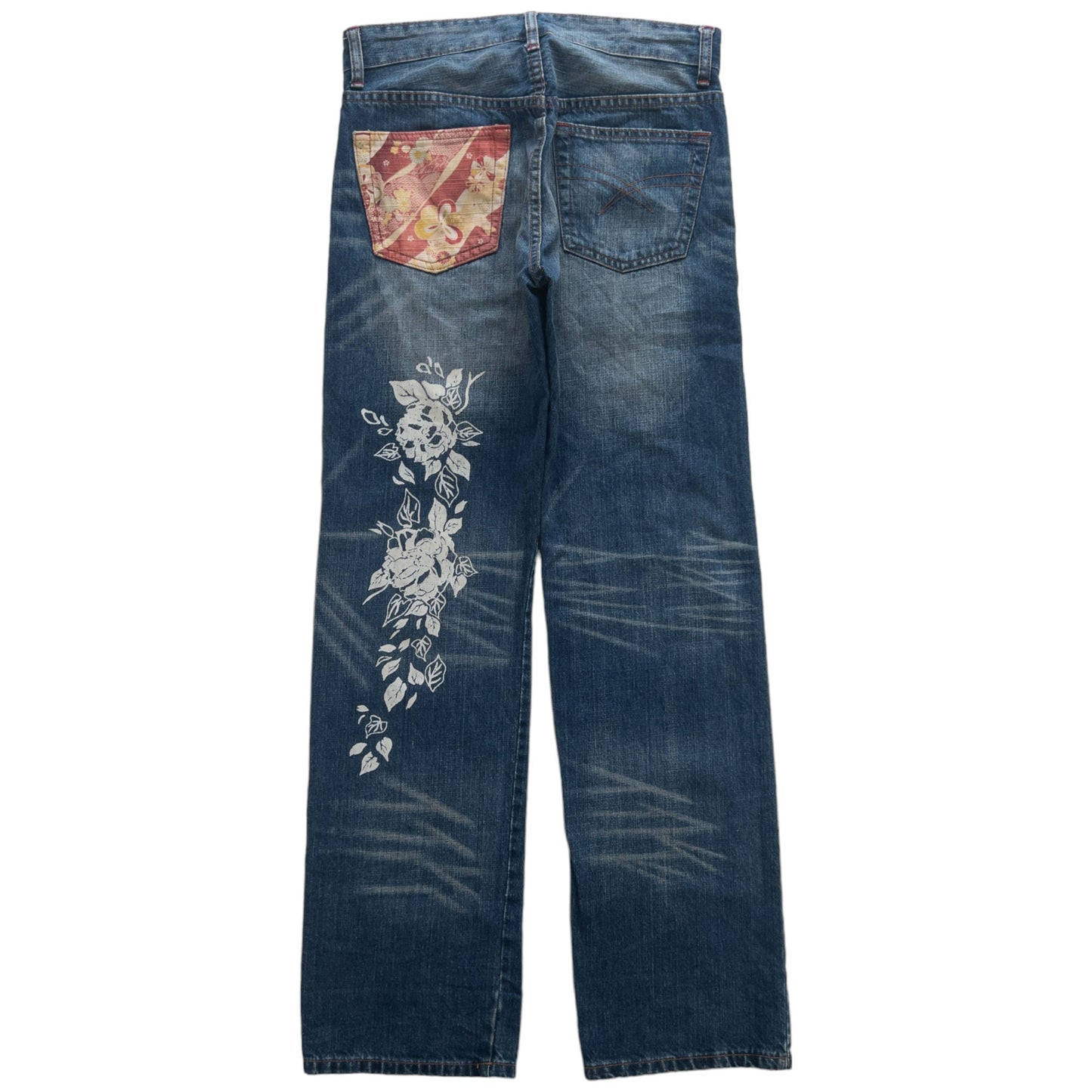 Vintage Flower Japanese Denim Jeans Size W29