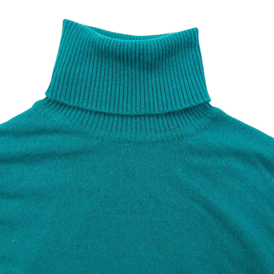 Vintage 90s Burberry Wool Turtleneck Jumper Size M | Medium, Green