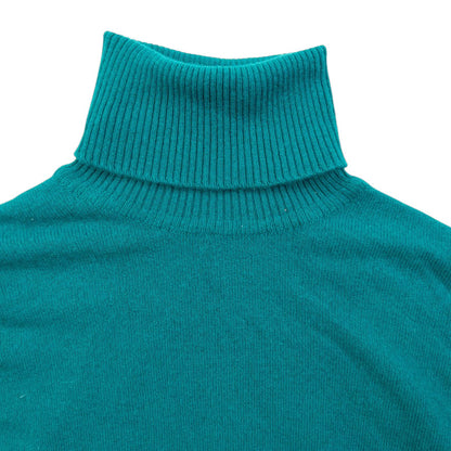 Vintage 90s Burberry Wool Turtleneck Jumper Size M | Medium, Green