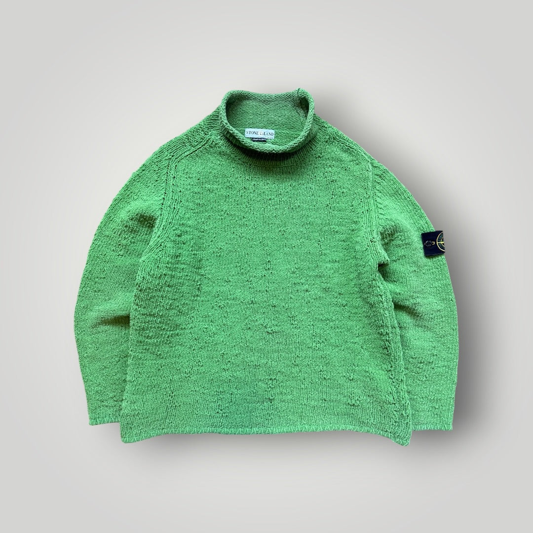 Stone Island Chenile AW/2000 Mock Neck Knit S/M | Default Title, Green